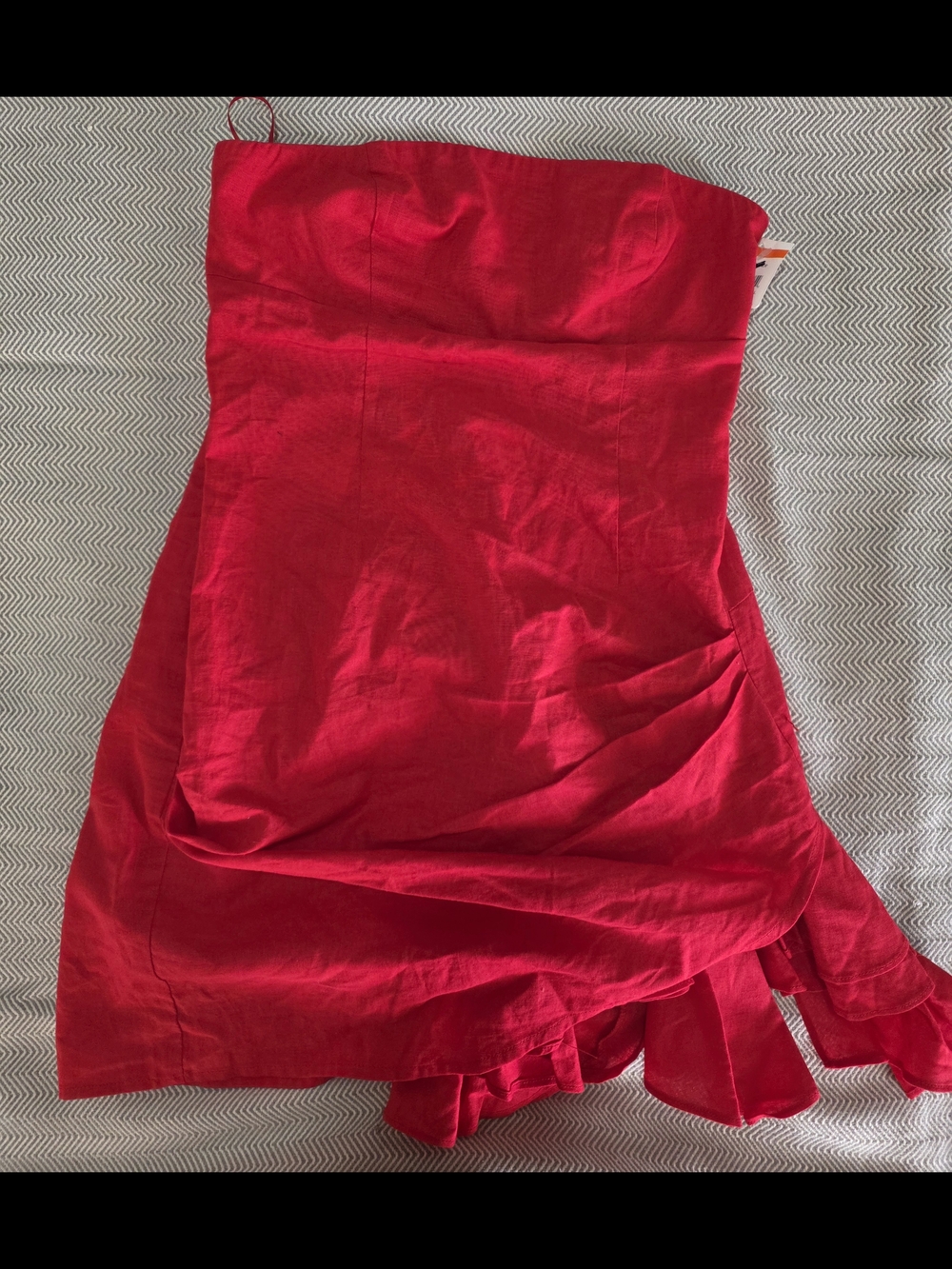 Lush Brand Strapless Mini Dress in Bold Red